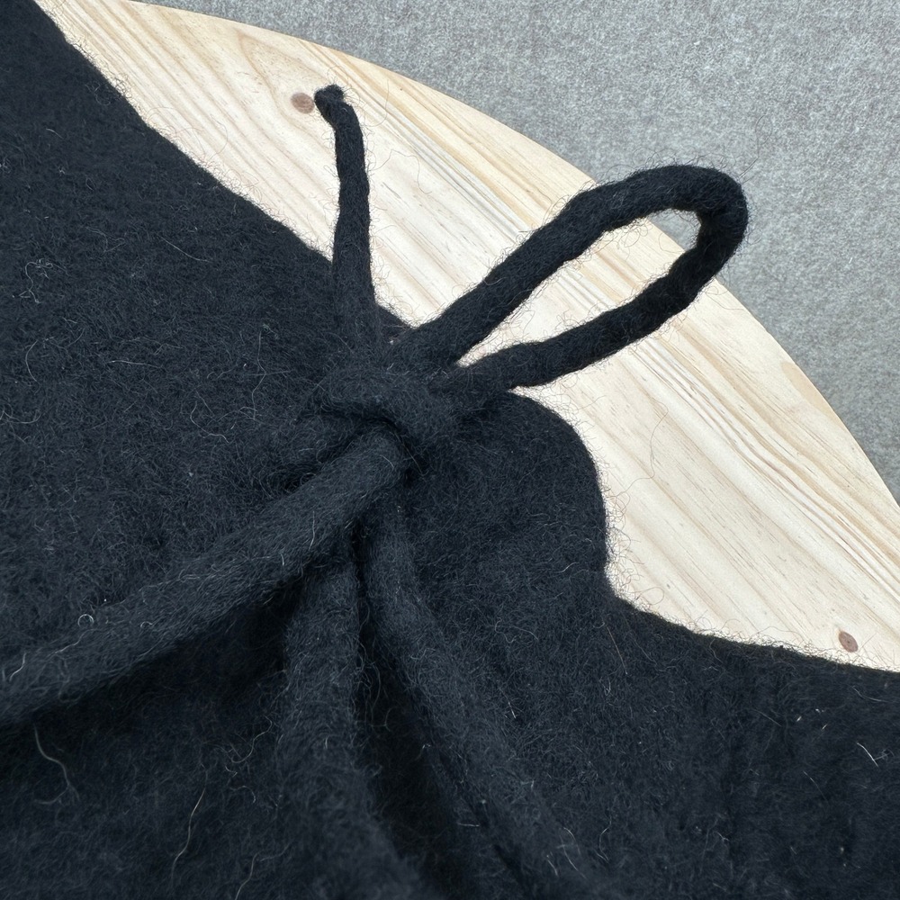 One of a Kind Wool Witch Hat One Size Black Felted Wool Pointed Whimsigoth - Picture 2 of 12